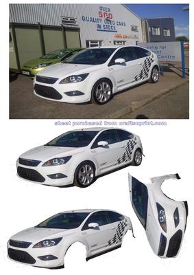 Sporty White Ford Mondeo Decoupage