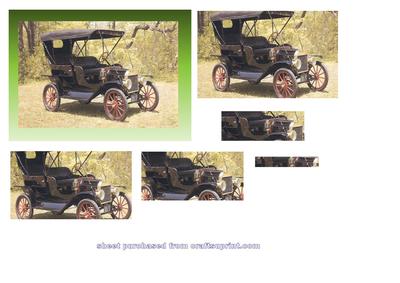 Old Classic Car Pyramid on Effective Metallic Boarder