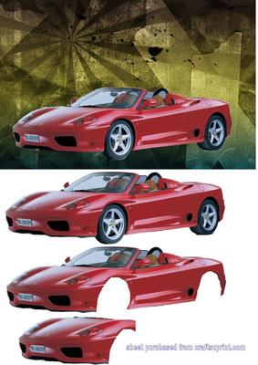 Ferrari 360 Spider Decoupage