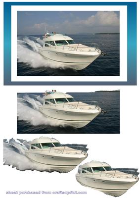 Luxury Boat Decouapge