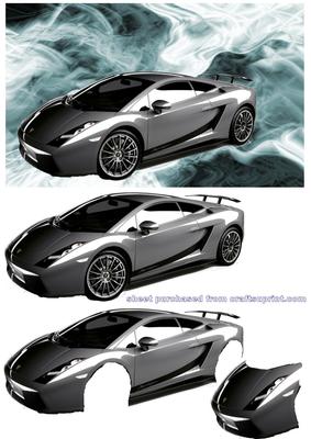 Lamborghini Decoupage