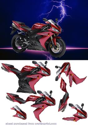 Sports Bike Decoupage