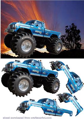 Monster Truck on Sunset Background
