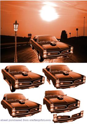 Muscle Gto Classic Car Decoupage