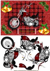 Christmas Bike Decoupage