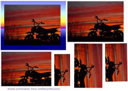 Dirt Bike Sunset Pyramid