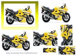 Bright Yellow Super Bike Pyramid