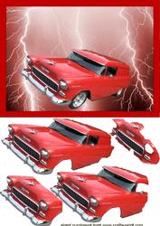 Vl Red Holden Sedan Decoupage