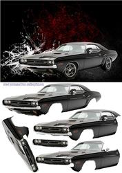 Classic Muscle Car on Abstract Background Decoupage