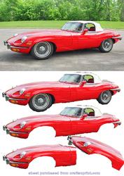 Red Jaguar Decoupage