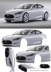 Silver Car Decoupage