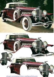 Vintage Car Decoupage