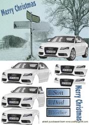 Audi Snow Scene Decoupage