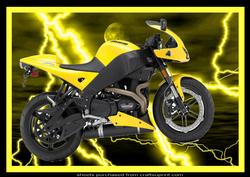 A4 Bright Yellow Sport Bike Quick Card 1 of 2