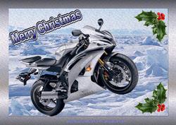 Silver Sport's Bike on Ice Background 1 of 2