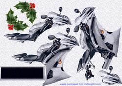 Silver Sport's Bike on Ice Background 2 Of