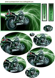 Lightning Green Bike Oval Pyramid