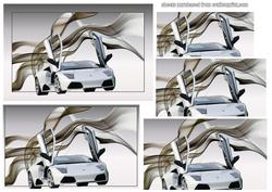 White Lamborghini Pyramid
