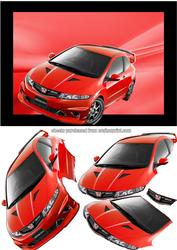 Honda Civic Decoupage