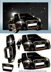Foa Tracey Audi Sport Car in Midnight Scenery Decoupage