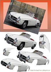 Foa Joyce :) Mercedes 1960's Sport Car Decoupage