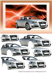 Audi Sport on Lightning Background Decoupage