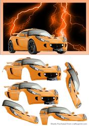 Orange Lotus Elise Decoupage