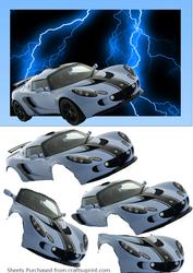 Blue Lotus Elise Decoupage