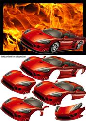 Fire Red Mclaren Decoupage