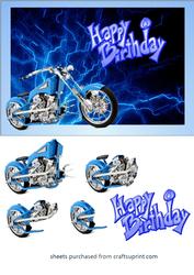 Blue Chopper Decoupage