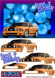Sport Car on Bubble Background
