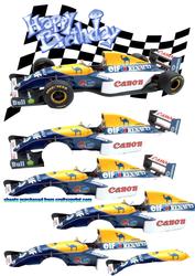 Formula 1 Racing Car Decoupage