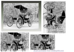 Old Classic Car Pyramid on Effective Metallic Boarder