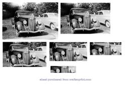 Classic Vintage Car in Black & White