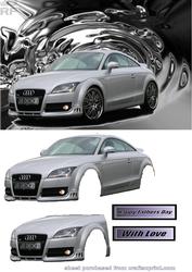 Audi Tt Decoupage on Metallic Background