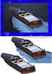 Speed Boat Decoupage