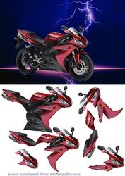 Sports Bike Decoupage