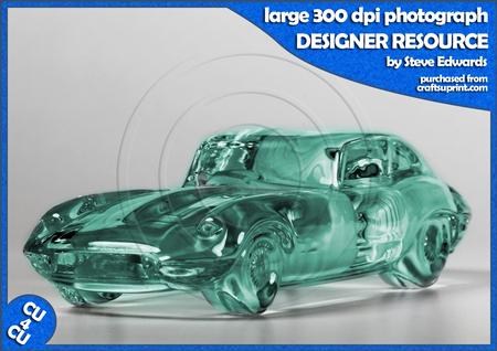 Jaguar E-type in Green Glass