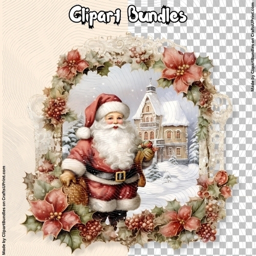 Christmas Card Embellishment/Clipart (4096px x 4096px, 300dpi, .png file)