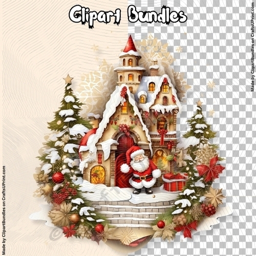 Christmas Card Embellishment/Clipart (4096px x 4096px, 300dpi, .png file)