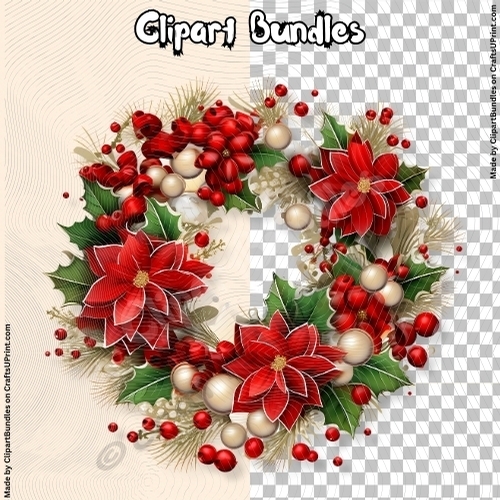 Christmas Card Embellishment/Clipart (4096px x 4096px, 300dpi, .png file)
