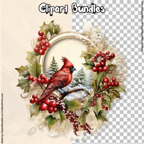 Christmas Card Embellishment/Clipart (4096px x 4096px, 300dpi, .png file)