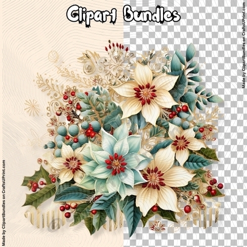 Christmas Card Embellishment/Clipart (4096px x 4096px, 300dpi, .png file)