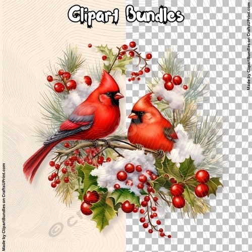 Christmas Card Embellishment/Clipart (4096px x 4096px, 300dpi, .png file)