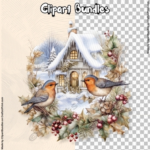 Christmas Card Embellishment/Clipart (4096px x 4096px, 300dpi, .png file)