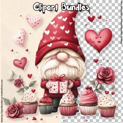 Cute Valentines/Romance Clipart (4096px x 4096px, 300dpi, .png file) 03