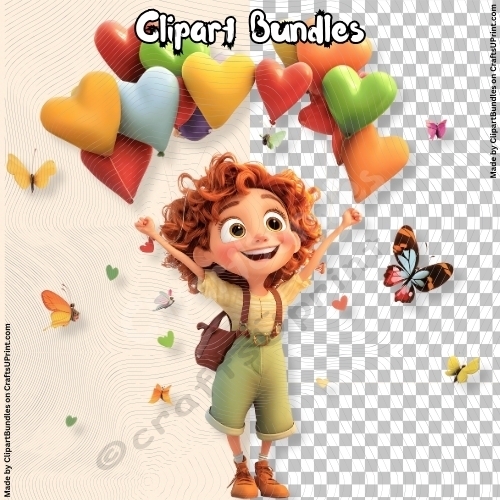 Cute Valentines/Romance Clipart (4096px x 4096px, 300dpi, .png file) 06