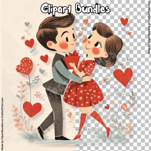 Cute Valentines/Romance Clipart (4096px x 4096px, 300dpi, .png file) 07