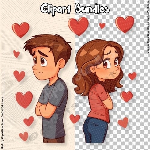Cute Valentines/Romance Clipart (4096px x 4096px, 300dpi, .png file) 10