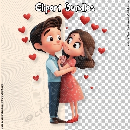 Cute Valentines/Romance Clipart (4096px x 4096px, 300dpi, .png file) 14